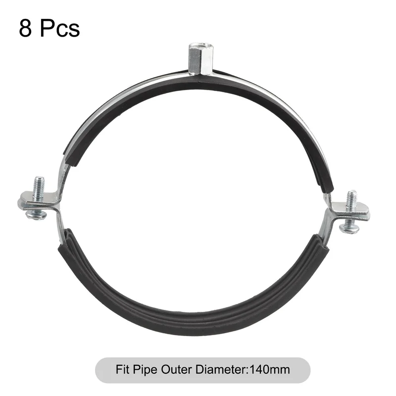 Uxcell Pipe Strap Clamps Carbon Steel Pipe Bracket Tube Clip for Water Tube Pipe