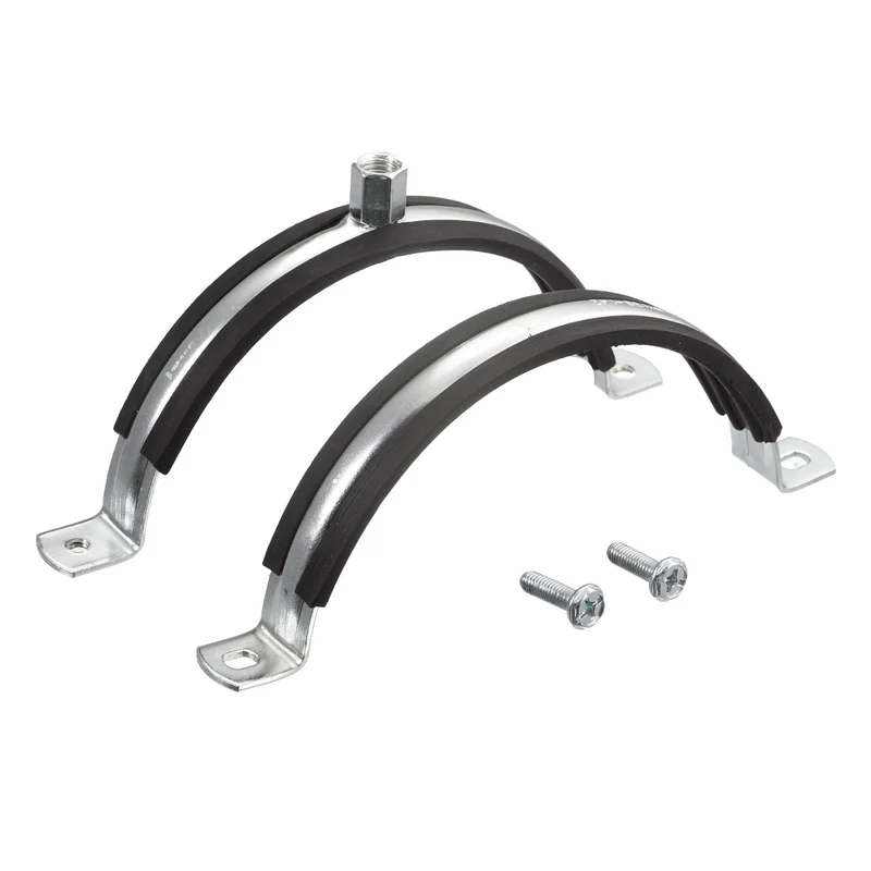 Uxcell Pipe Strap Clamps Carbon Steel Pipe Bracket Tube Clip for Water Tube Pipe