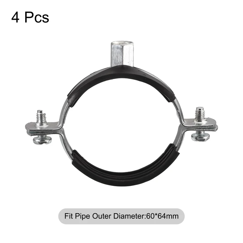 Uxcell Pipe Strap Clamps, Carbon Steel Pipe Bracket Tube Clips