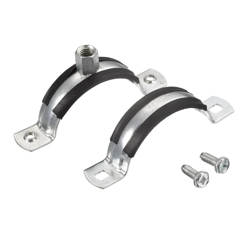 Uxcell Pipe Strap Clamps, Carbon Steel Pipe Bracket Tube Clips