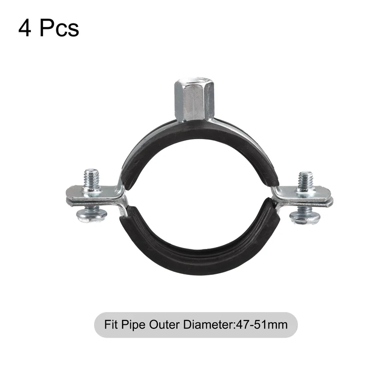 Uxcell Pipe Strap Clamps, Carbon Steel Pipe Bracket Tube Clips