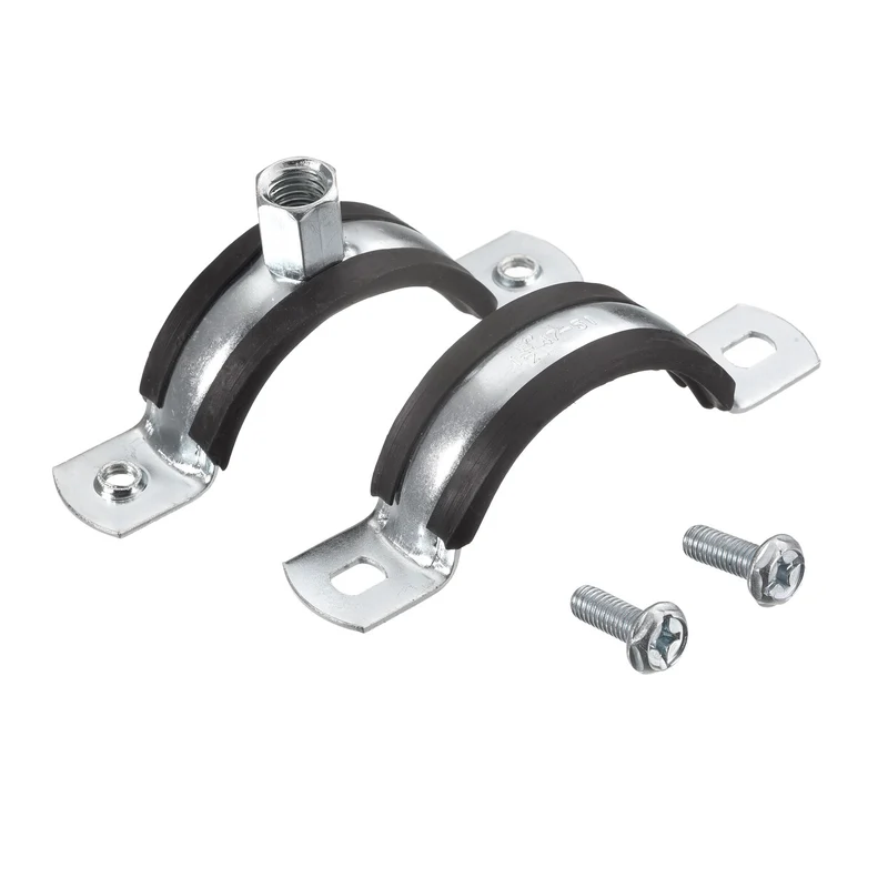 Uxcell Pipe Strap Clamps, Carbon Steel Pipe Bracket Tube Clips