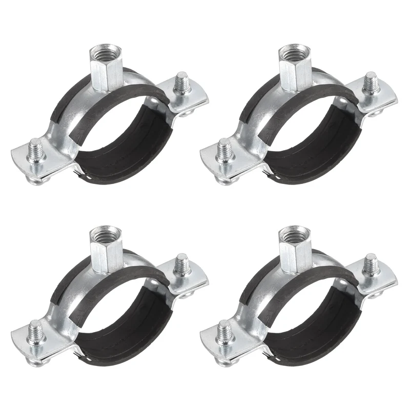 Uxcell Pipe Strap Clamps, Carbon Steel Pipe Bracket Tube Clips