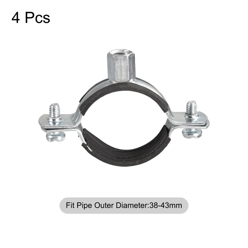 Uxcell Pipe Strap Clamps, Carbon Steel Pipe Bracket Tube Clips