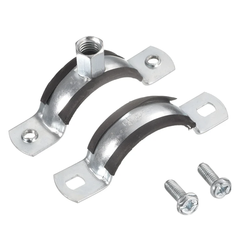 Uxcell Pipe Strap Clamps, Carbon Steel Pipe Bracket Tube Clips