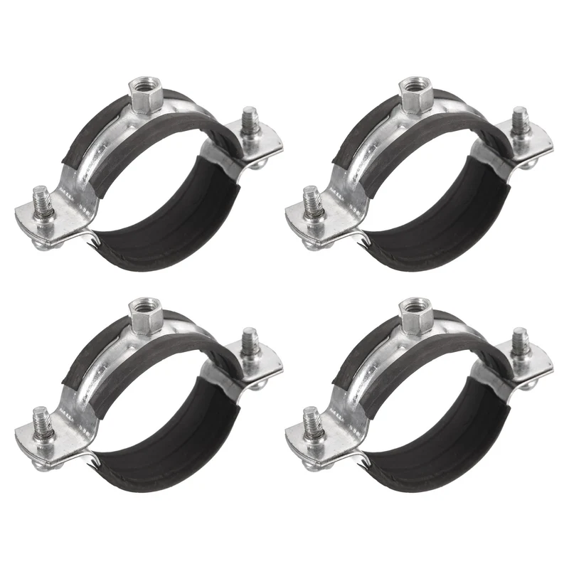 Uxcell Pipe Strap Clamps, Carbon Steel Pipe Bracket Tube Clip Size for Water Tube Pipe