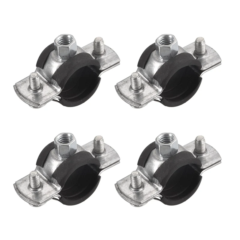 Uxcell Pipe Strap Clamps, Carbon Steel Pipe Bracket Tube Clip Size for Water Tube Pipe