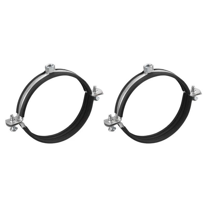 Uxcell Pipe Strap Clamps, Carbon Steel Pipe Bracket Tube Clip for Water Tube Pipe