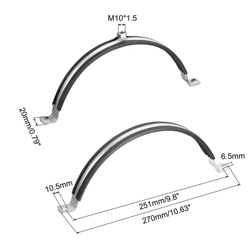 Uxcell Pipe Strap Clamps, Carbon Steel Pipe Bracket Tube Clip for Water Tube Pipe