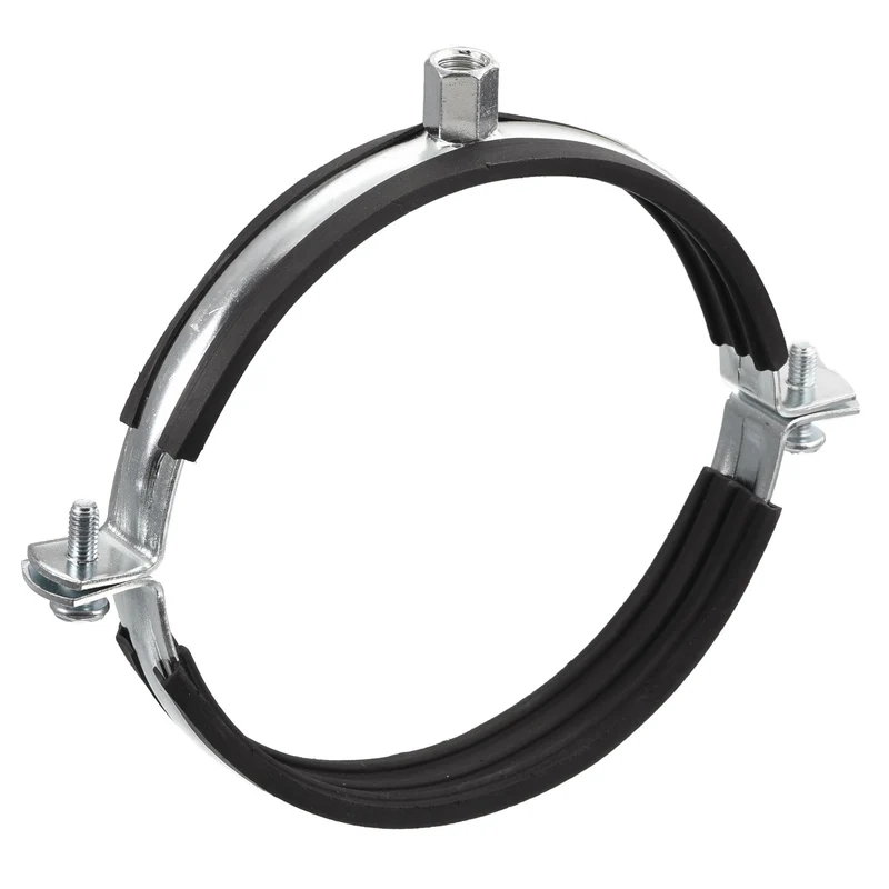 Uxcell Rigid Pipe Straps Clamp, Carbon Steel Pipe Bracket Tube Clips Nut Size for Water Tube Pipe
