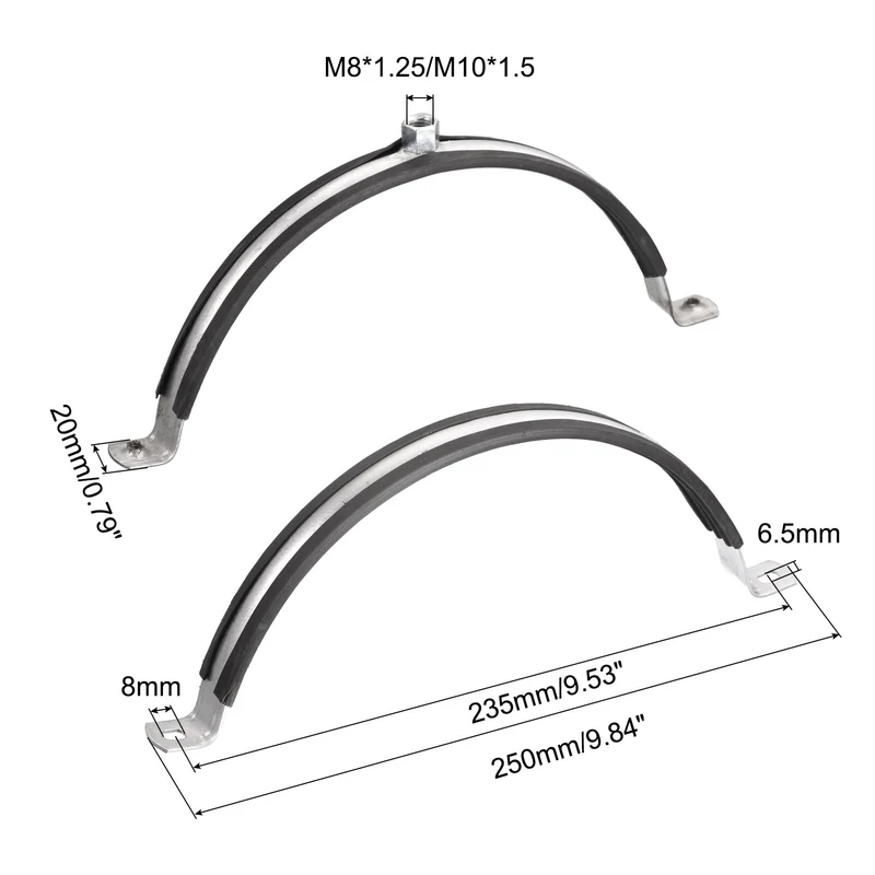 Uxcell Rigid Pipe Straps Clamp, Carbon Steel Pipe Bracket Tube Clips Nut Size for Water Tube Pipe