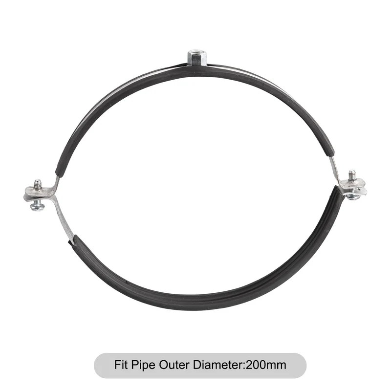 Uxcell Rigid Pipe Straps Clamp, Carbon Steel Pipe Bracket Tube Clips Nut Size for Water Tube Pipe