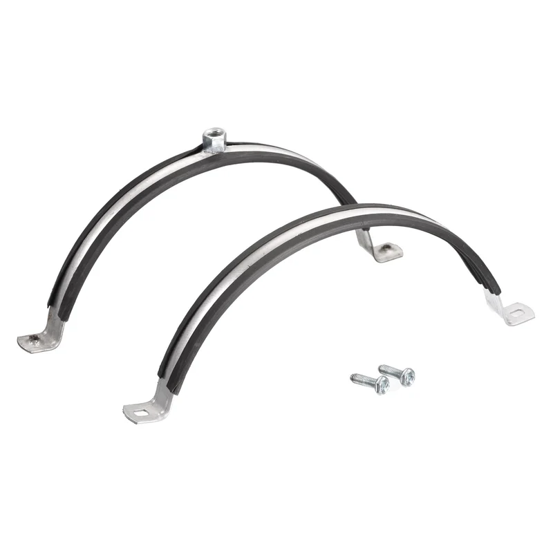 Uxcell Rigid Pipe Straps Clamp, Carbon Steel Pipe Bracket Tube Clips Nut Size for Water Tube Pipe