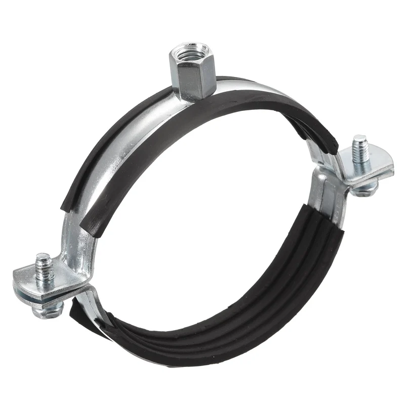 Uxcell Rigid Pipe Straps Clamp, Carbon Steel Pipe Bracket Tube Clips Nut Size for Water Tube Pipe