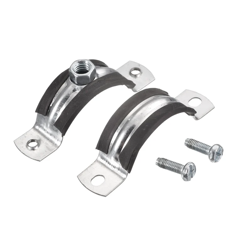 Uxcell Rigid Pipe Strap Clamps, Carbon Steel Pipe Bracket Tube Clip Nut for Pipe