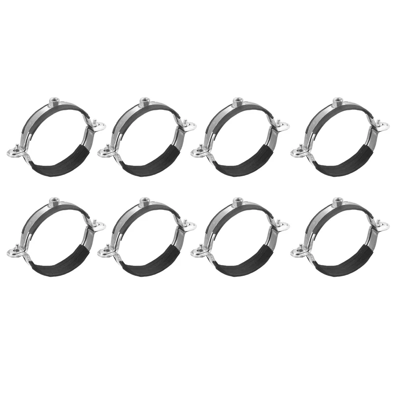 Uxcell Rigid Pipe Strap Clamps, Carbon Steel Pipe Bracket Tube Clip Nut Size for Water Tube Pipes