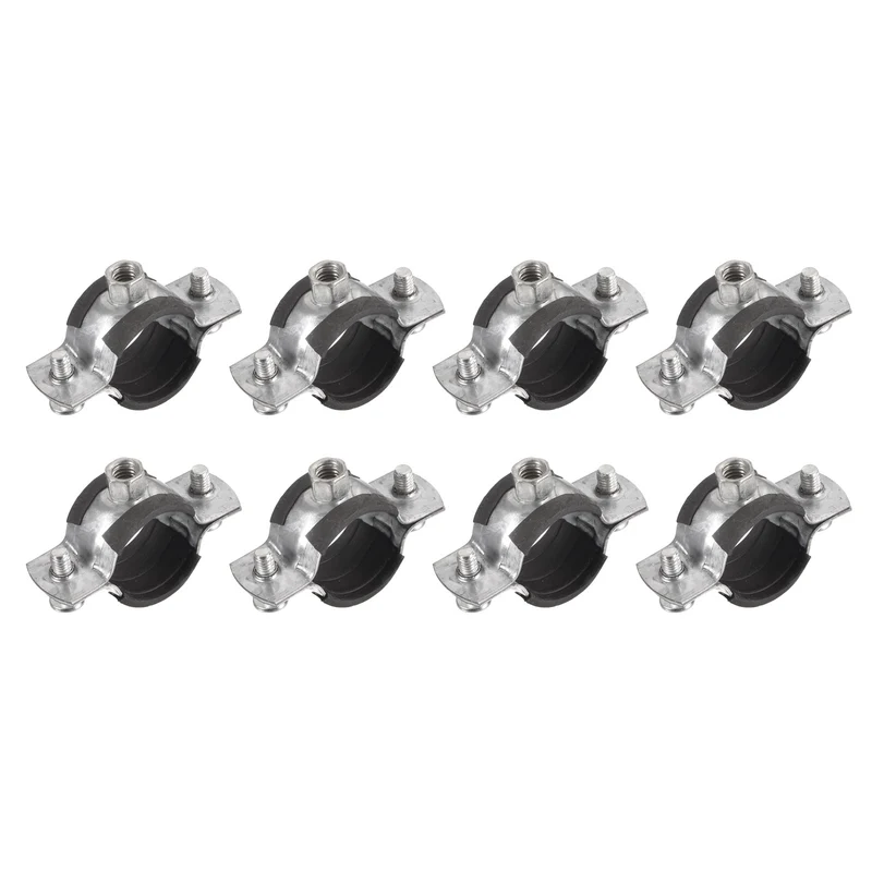 Uxcell Rigid Pipe Strap Clamps, Carbon Steel Pipe Bracket Tube Clip Nut Size for Tube Pipe