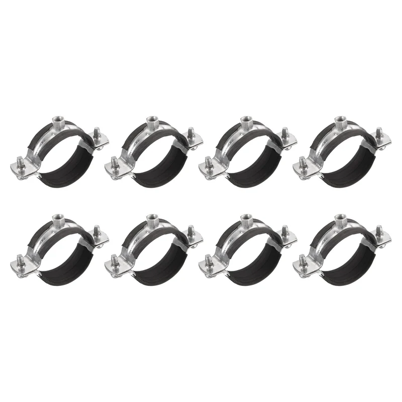 Uxcell Rigid Pipe Strap Clamps, Carbon Steel Pipe Bracket Tube Clip Nut Size for Tube Pipe