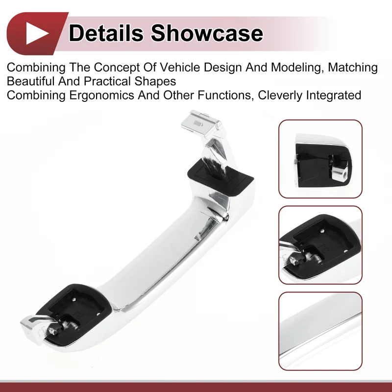 1 Pc Car Exterior Door Handles Grip for Hyundai Veracruz 2007-2015 Front Right No.826623J010 Silver Tone ABS