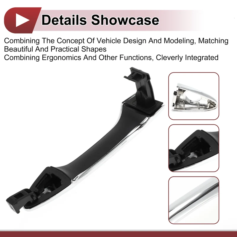 1 Pc Car Exterior Door Handles Grip for Hyundai Tucson 2010-2015 Front Left No.826522S020 Silver Tone ABS