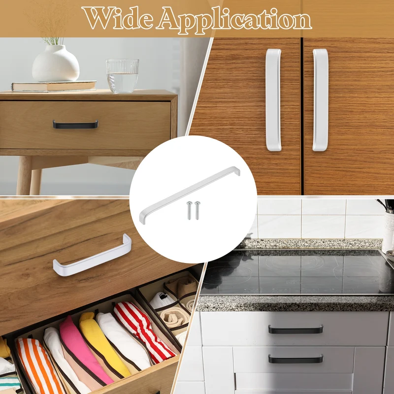 3 Pack Matte Silver Cabinet Pulls 256mm/10.08" Hole Center 260mm/10.24" Length