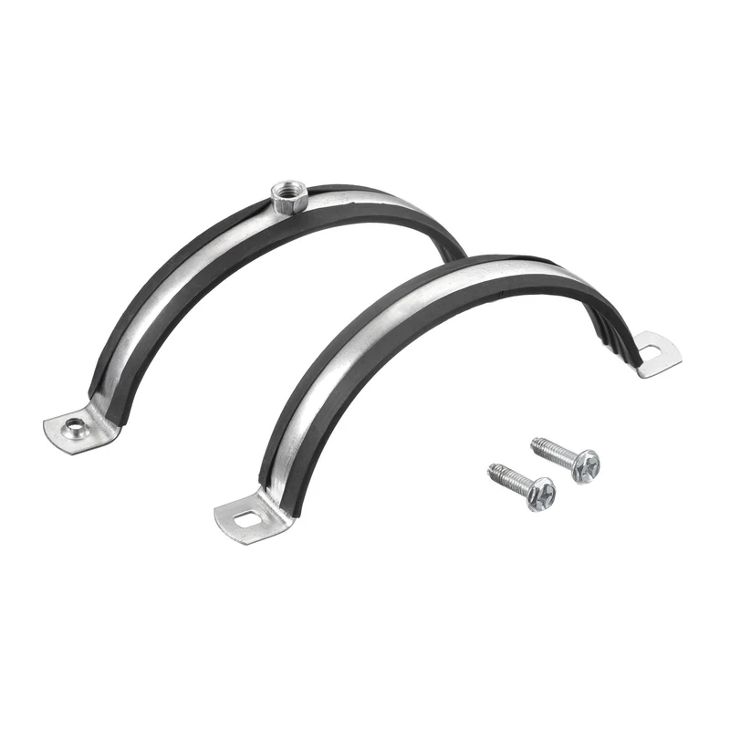 Uxcell Rigid Pipe Strap Clamp, Carbon Steel Pipe Bracket Tube Clip Nut for Water Tube Pipe
