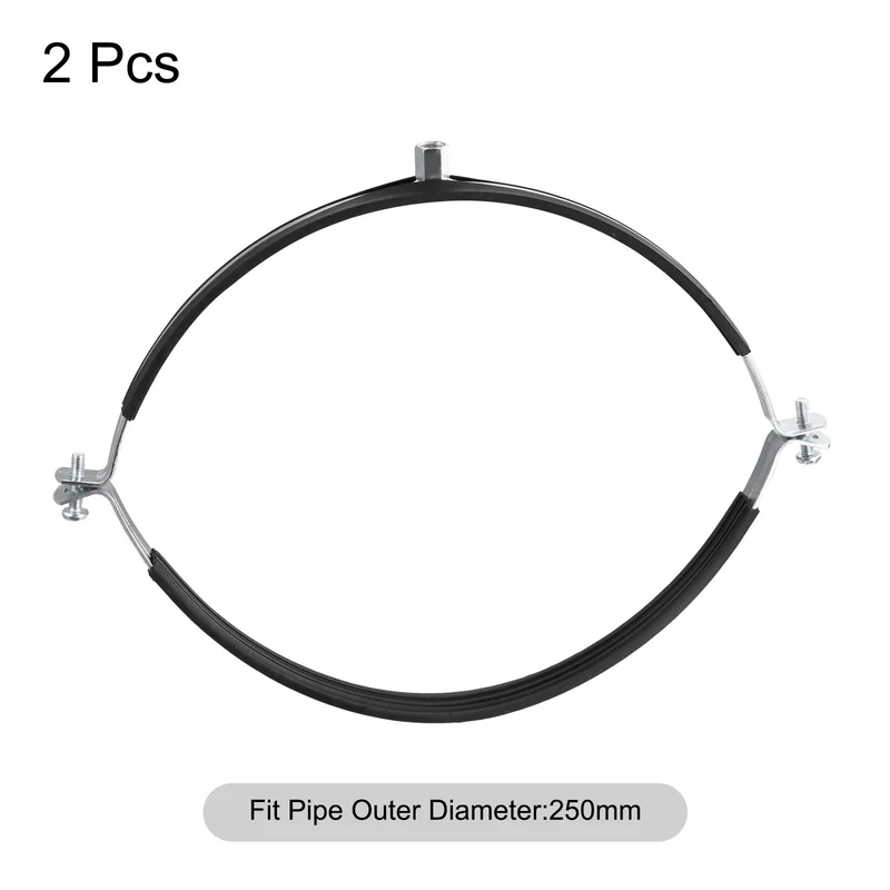 Uxcell Rigid Pipe Strap Clamp, Carbon Steel Pipe Bracket Tube Clip Nut Size for Water Tube Pipe