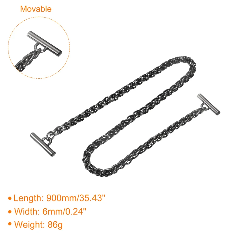 Uxcell Iron Flat Chain Strap, Handbag Purse Chain Strap DIY Bag Replacement