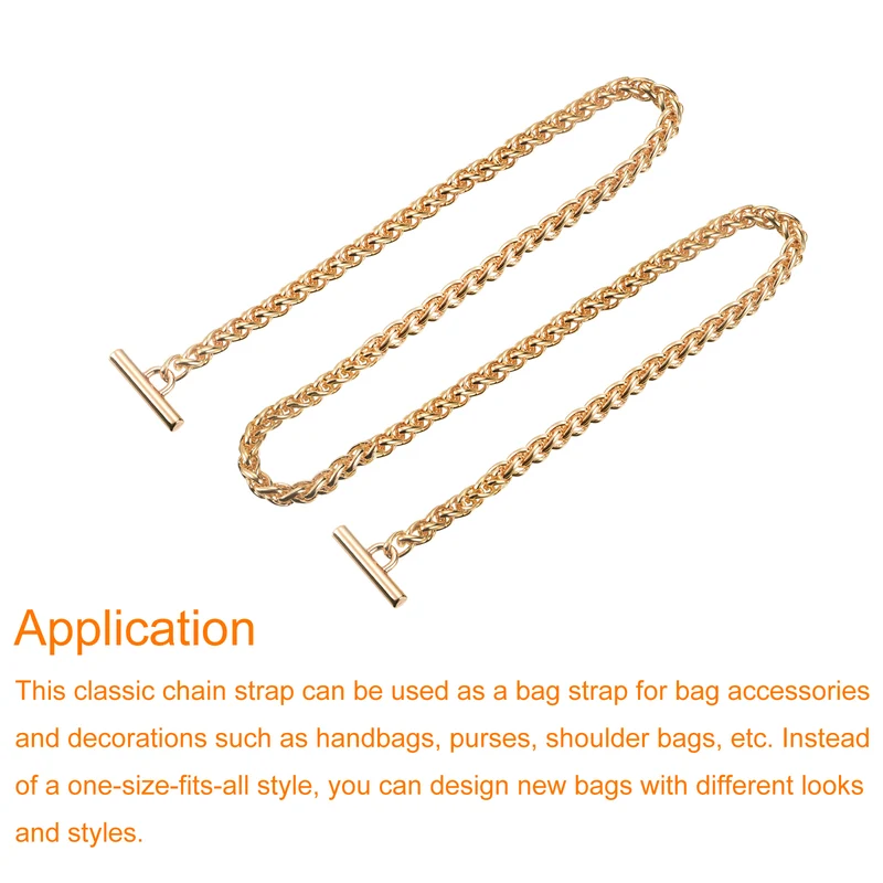 Uxcell Iron Flat Chain Strap, Handbag Purse Chain Strap DIY Bag Replacement