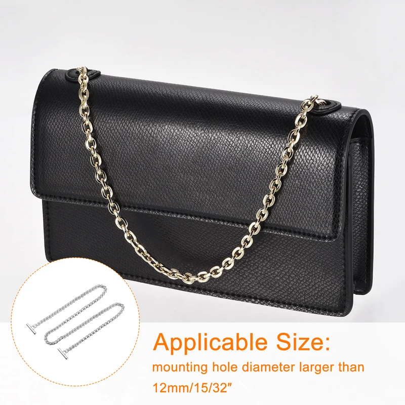 Uxcell Iron Flat Chain Strap, Handbag Purse Chain Strap DIY Bag Replacement