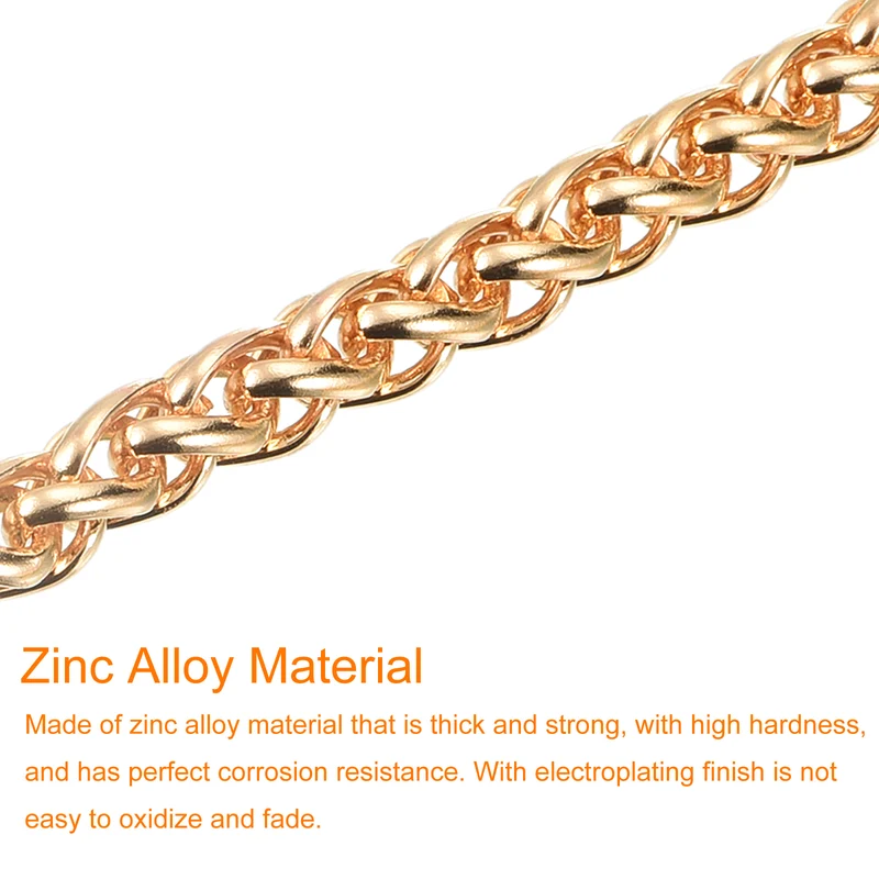 Uxcell Iron Flat Chain Strap, Handbag Purse Chain Strap DIY Bag Replacement