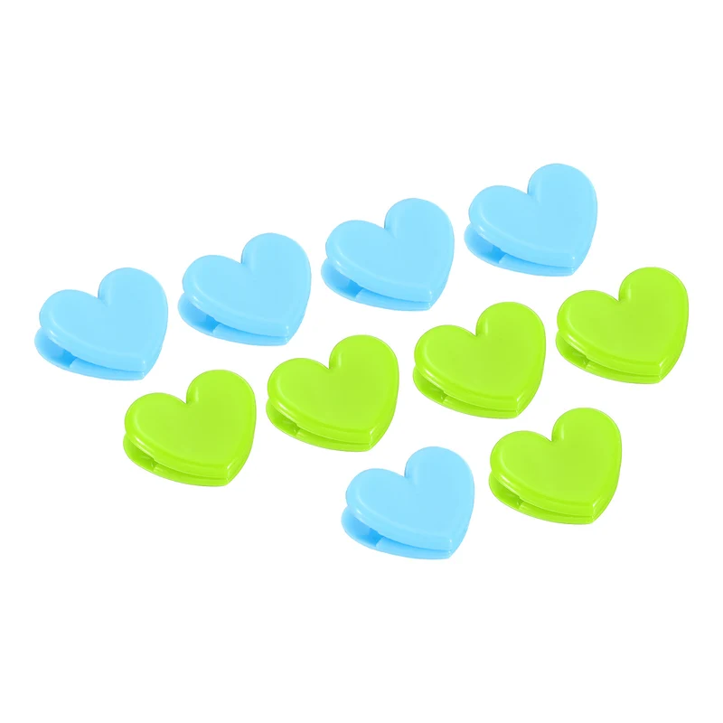 Paper and Bag Clips, Heart Shape Clamps Snacks Bag Clips