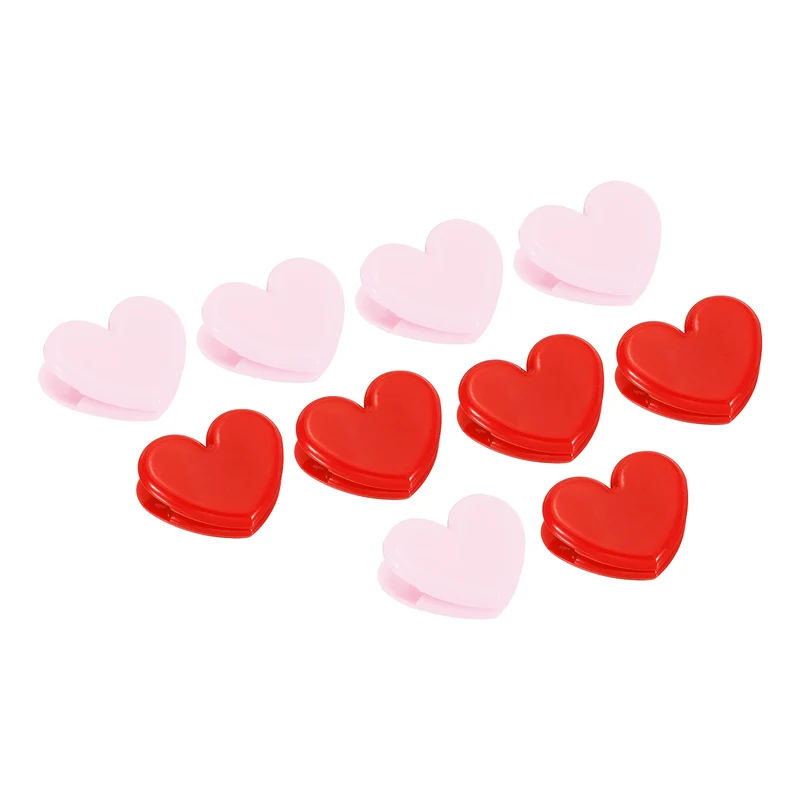 Paper and Bag Clips, Heart Shape Clamps Snacks Bag Clips