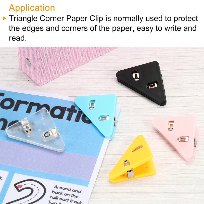 Multifunctional Document Clip, Triangular Clip for Pages Books