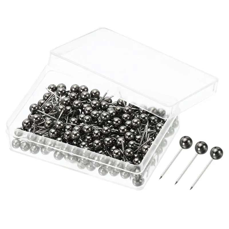 Push Pins, Round Head Map Tacks Thumb Steel Point for World Maps Cork Board
