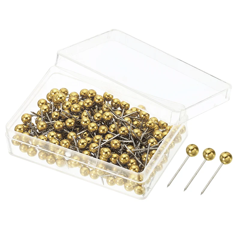 Push Pins, Round Head Map Tacks Thumb Steel Point for World Maps Cork Board