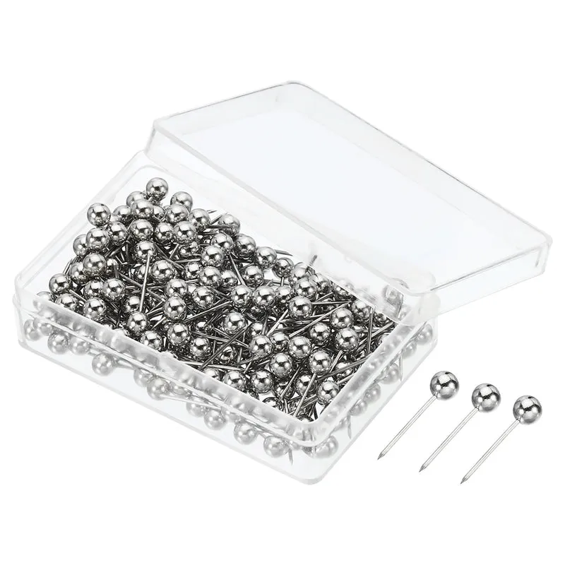 Push Pins, Round Head Map Tacks Thumb Steel Point for World Maps Cork Board