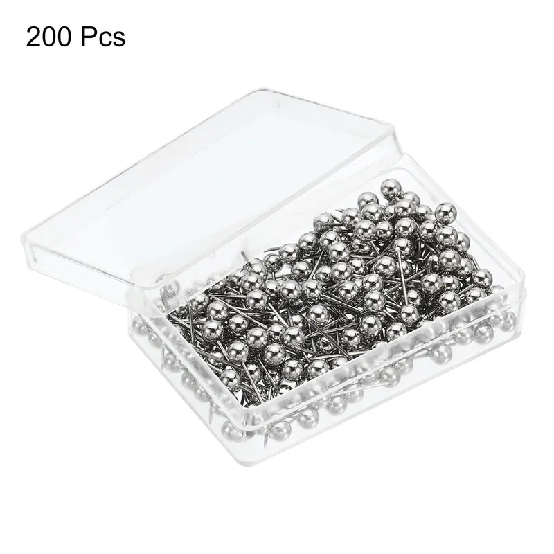 Push Pins, Round Head Map Tacks Thumb Steel Point for World Maps Cork Board