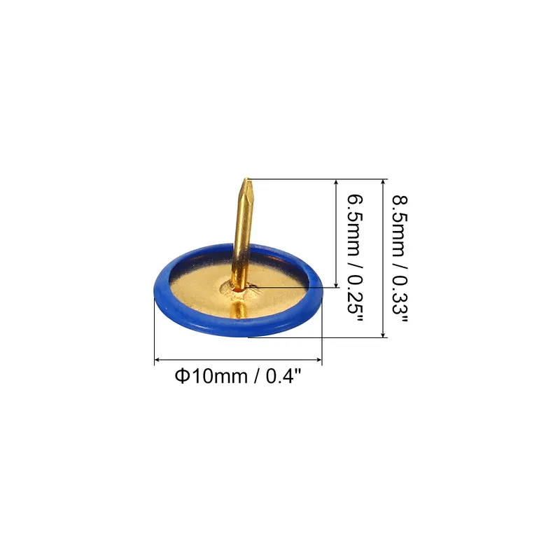 Push Pins Plastic Roundness Pushpin Decorative Thumb Tacks Golden Steel Point for Cork Board