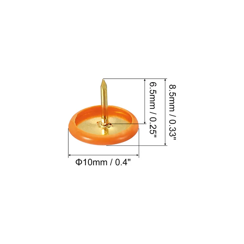 Push Pins Plastic Roundness Pushpin Decorative Thumb Tacks Golden Steel Point for Cork Board