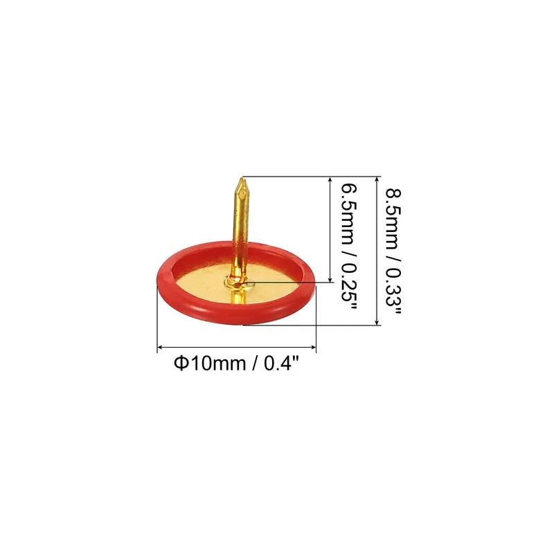 Push Pins Plastic Roundness Pushpin Decorative Thumb Tacks Golden Steel Point for Cork Board