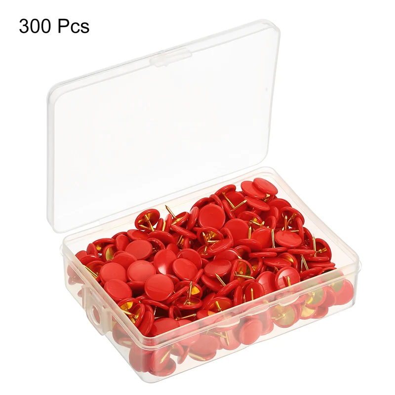 Push Pins Plastic Roundness Pushpin Decorative Thumb Tacks Golden Steel Point for Cork Board