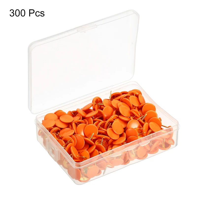 Push Pins Plastic Roundness Pushpin Decorative Thumb Tacks Golden Steel Point for Cork Board