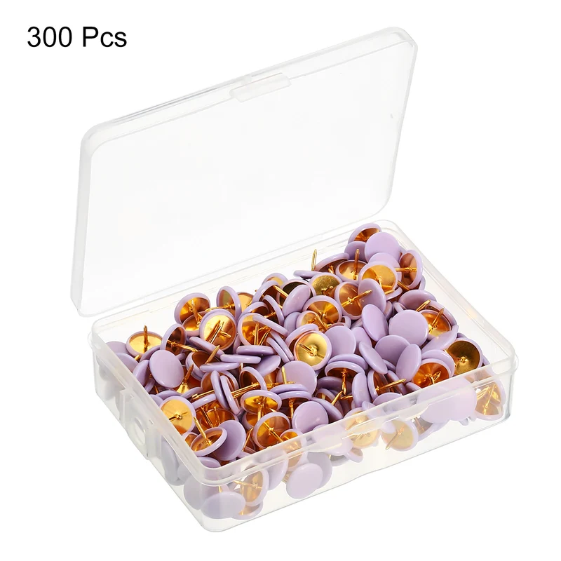 Push Pins Plastic Roundness Pushpin Decorative Thumb Tacks Golden Steel Point for Cork Board