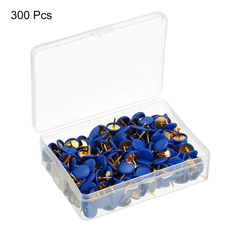 Push Pins Plastic Roundness Pushpin Decorative Thumb Tacks Golden Steel Point for Cork Board