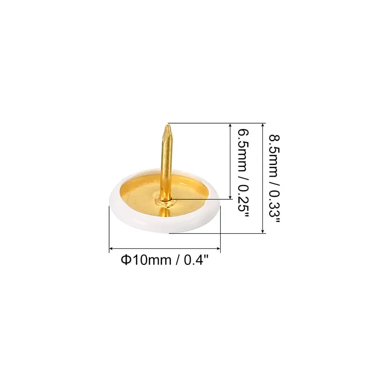 Push Pins Plastic Roundness Pushpin Decorative Thumb Tacks Golden Steel Point for Cork Board