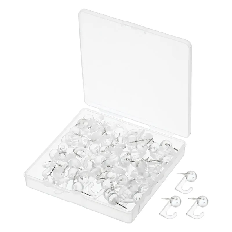 Push Pin Hooks Plastic Head Wall Thumb Tacks Hanging Nails Pushpin for Map Photo Cork Board