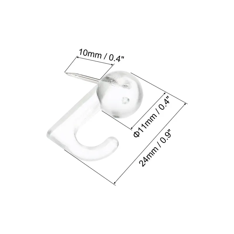 Push Pin Hooks Plastic Head Wall Thumb Tacks Hanging Nails Pushpin for Map Photo Cork Board