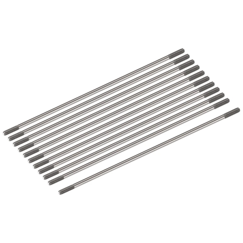 304 Stainless Steel Push Rod Double End Threaded Rod M3x120mm 15 Pcs