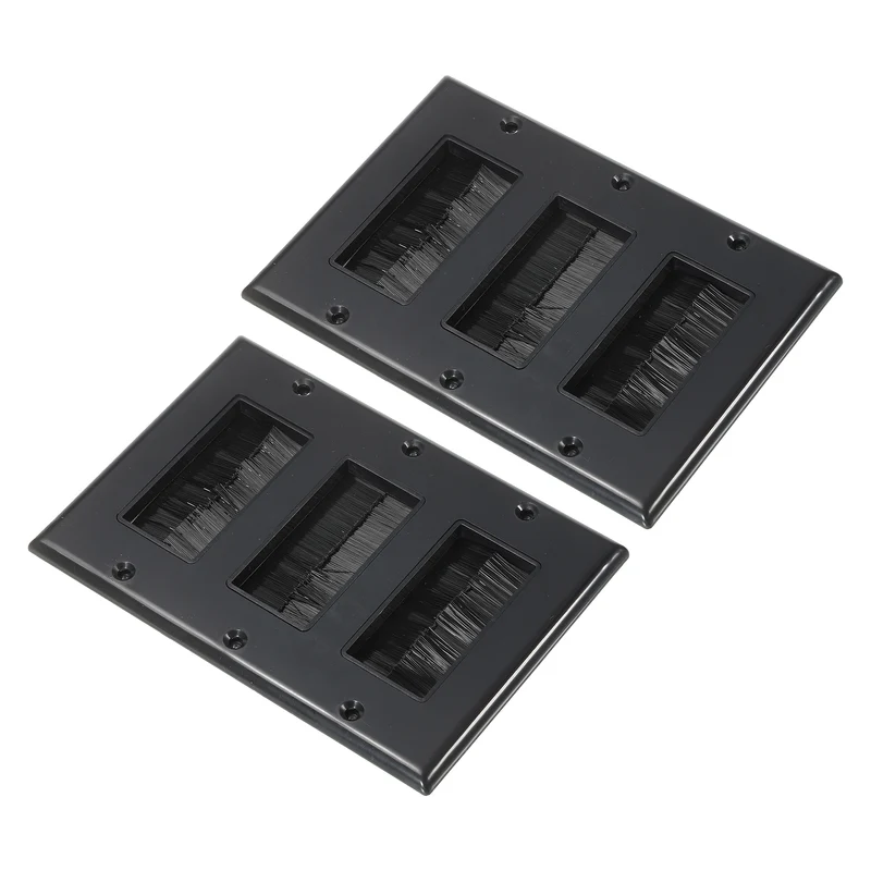 Brush Wall Plate Decoration Wall Panel Three Gang